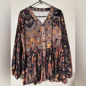 Bohemian Floral Blouse
